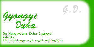 gyongyi duha business card