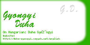 gyongyi duha business card